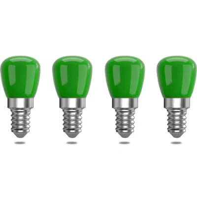 Image of ZFQ E14 Coloured LED Light Bulbs, Green Decorative Bulb, 25 W Bulb Replacement, Decoration for Christmas, Halloween, Party, Gathering, Bar, Ambient Lighting, Pack of 4