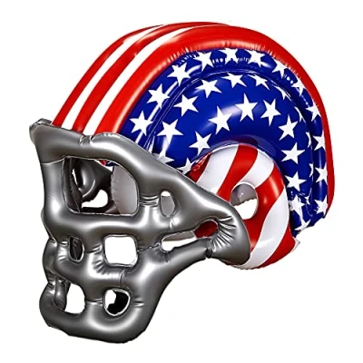 Image of Widmann wid04868 ? American Football Helmet A Stars &amp; Stripes Inflatable Adult Size, Red, One Size