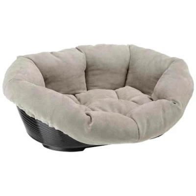 Image of Ferplast Sofa Prestige 4 Cat and Dog Bed, Synthetic Fabric, 64 x 48 25 cm, Grey