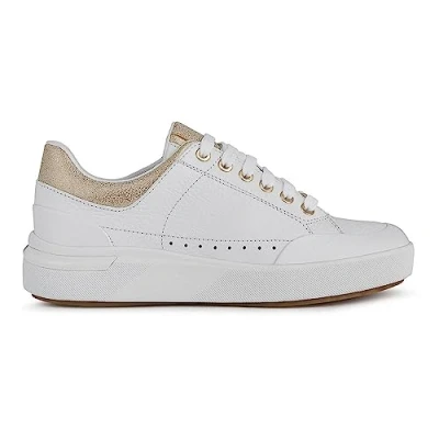 Image of Geox Women&#039;s D Dalyla A Sneaker, White Champagne, 8 UK