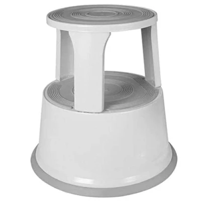 Image of Clipper Retail LTD Metal Step Stool with Castors, Grey, One Size