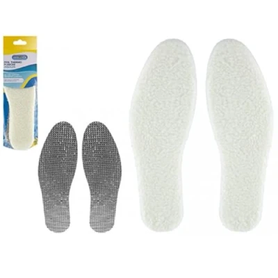 Image of 2 Pairs Foil Backed Thermal Insoles Insulating Back Fleece Shoe Inserts