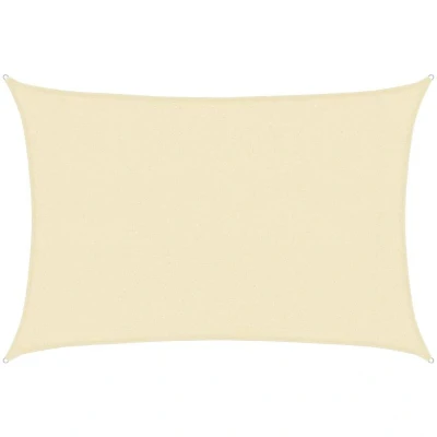 Image of vidaXL Sunshade Sail 160 g/m² Cream 3x5 m HDPE
