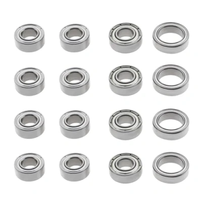 Image of LT Easiyl 16pcs RC Chassis Ball Bearing 10x5x4mm 11x5x4mm 12x8x3.5mm Steel Axle Set Compatible with TT 02 Repair Kit