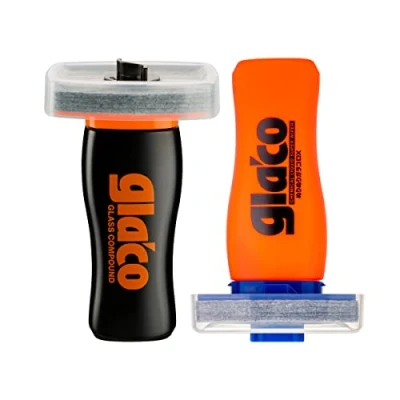 Image of SOFT99 Glaco Glass Compound Roll On + DX Abrasive Cleaner for Car and Durable Windscreen Protection Ultra Hydrophobic Coating Extreme Water Repellency Integrated Applicators
