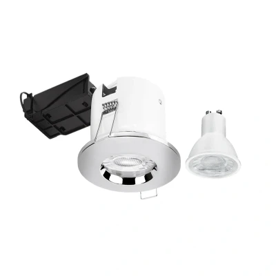 Image of Aurora EFD Pro GU10 downlight with 5W 4000K Non Dimmable Chrome IP65