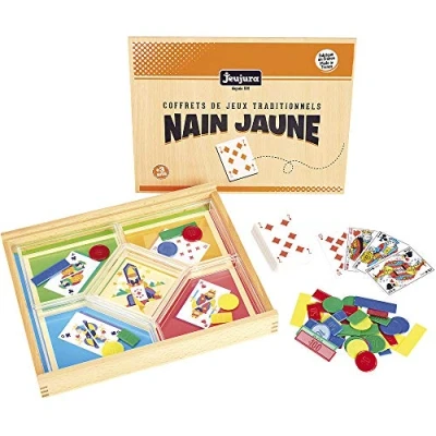 Image of Jeujura JeujuraJ8134 Nain Jaune Game in Wooden Box, Multi Color