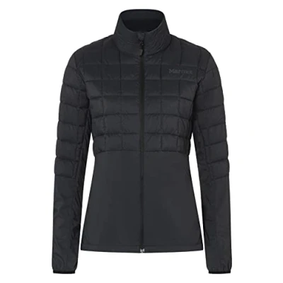 Image of Marmot Women Wm&#039;s Echo Featherless Hybrid, Insulated Hiking Jacket, Water Repellent Functional Breathable Quilted Windproof Outdoor Black, L