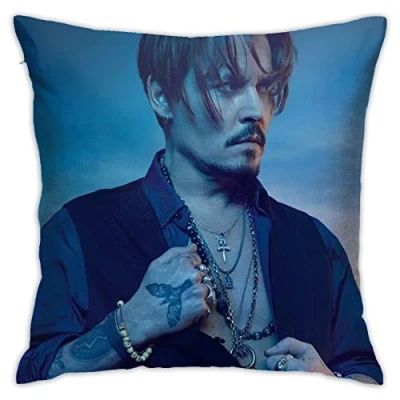 Image of Johnny Depp Pillow Covers Cases Indoor Outdoor 45cmx45cm