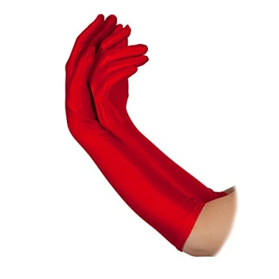 Image of Wicked Costumes Ladies Long Elbow Length Gloves Red Fancy Dress