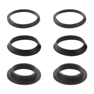 Image of ECSiNG 2 Set Seal for 1 ¼ Inch Siphon Rubber Flat Wedge Replacement 1/4 Drain Pipe Sink Odour Trap Tube Bottle Black