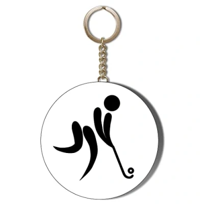 Image of Gift Insanity HOCKEY STICKMAN 58mm LONG CHAIN KEYRING