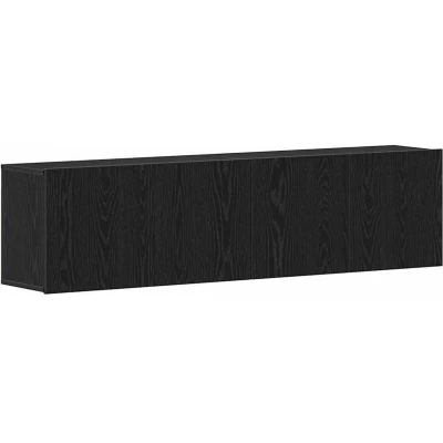 Image of vidaXL TV Cabinets 2 pcs Black Oak 160x30x41 cm Engineered Wood