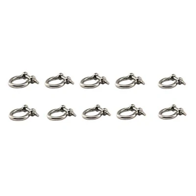 Image of 304 stainless steel bow shaped M5 shackle European style heavy duty Load lifting clamp for chain marine buckle pack of 10