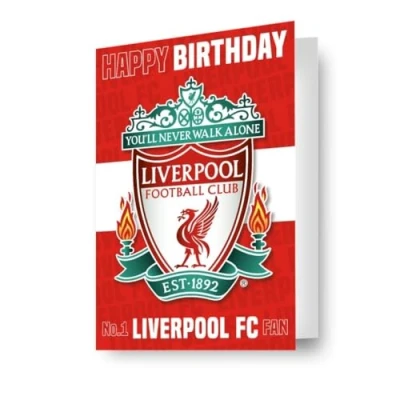 Image of Liverpool Fc Football Birthday Card 3D Effect Lenticular A Fantastic For All Occasions