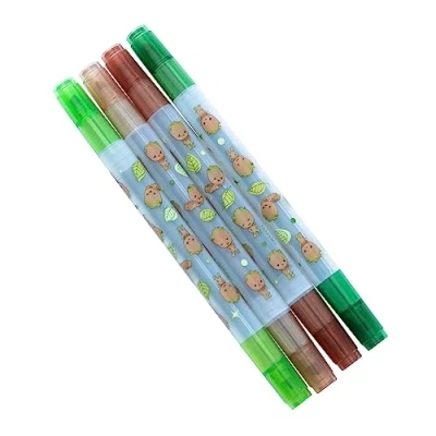 Image of Grupo Erik Marvel I Am Groot Pen Set Pack Of 4 Assorted Colours Double Ended Highlighter Pens Gifts Guardians The Galaxy
