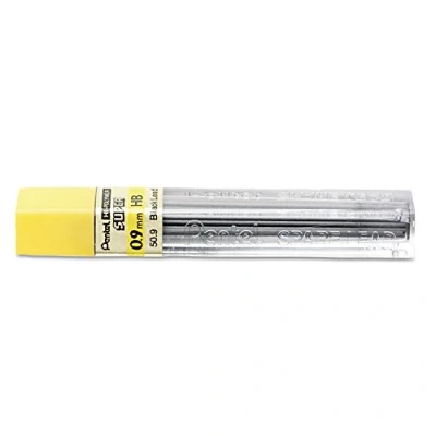Image of Super Hi Polymer Lead Refills, 0.9mm, HB, Black, 15 Leads/Pack Sold As 1 Pack