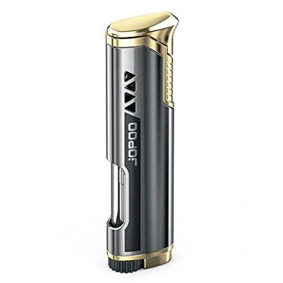 Image of JOPOO Windproof Jet Flame Turbo Torch Lighter Butane Refillable (Sold Without Gas)