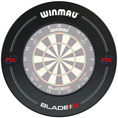 Image of WINMAU PDC Printed Dart Board Surround Ring Black Durable Backboard Wall Protector for Dartboards Professional Darts Accessories