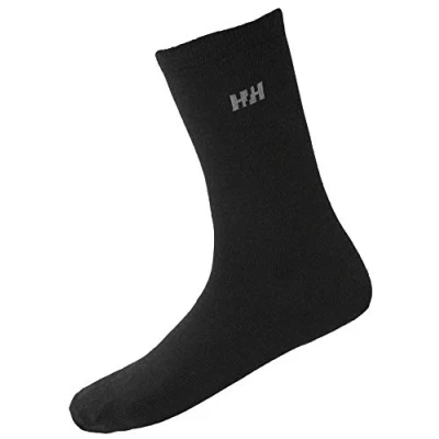 Image of Helly Hansen Unisex Everyday Wool Sock 2Pk, Black, 45 47