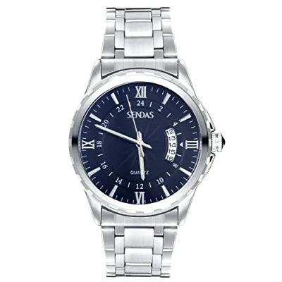 Image of MICGIGI Mens Quartz Wrist Watch Business Analog Round Luminous Function Stainless Steel Bracelet, Minimalist