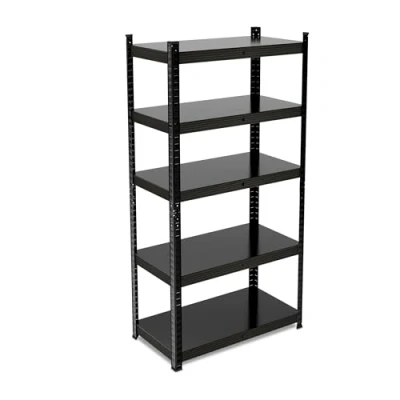 Image of Relaxdays Heavy Duty Unit, 5 Shelves, 150 x 75 30 cm, Max. 875 kg, Garage &amp; Warehouse Storage, Plug In, Black, Steel