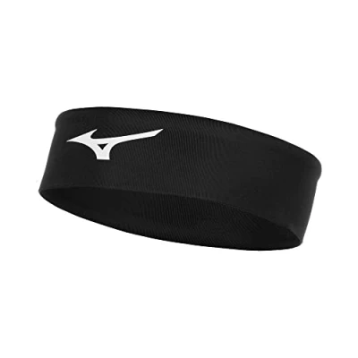 Image of Mizuno Player Headband, Black, One Size Fits Most