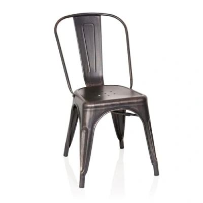 Image of hjh OFFICE 645036 Chair VANTAGGIO COMFORT metallic black/gold stackable sturdy
