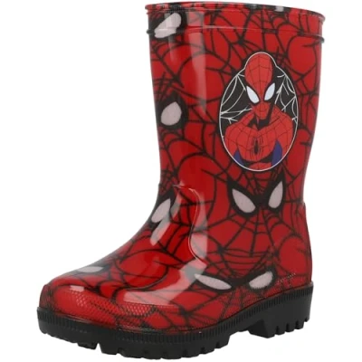 Image of Spiderman Echo Kids Red PVC Welly Size 8 Child UK