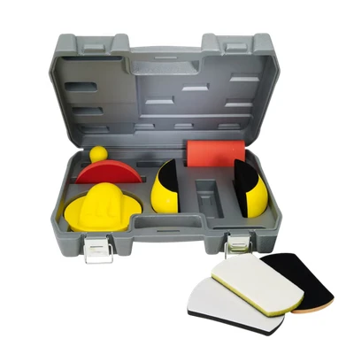 Image of Fast Mover Tools 9pc Hand Sanding Block Kit for Detailing Work In Plastic Carry Case