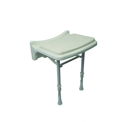 Image of Croydex Wall Mounted Shower Chair with fold down legs, White