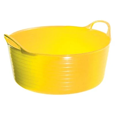 Image of Perry Equestrian No.7119 Flexi Fill Shallow Tubs/Trugs 15 Litre Capacity, Yellow