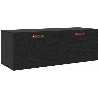Image of vidaXL Wall Cabinet Black oak 100 x 36.5 35 cm Engineered wood