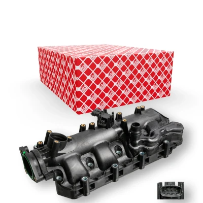 Image of 0849277, 0849312, 849277, 849312 Fitting, intake manifold FEBI BILSTEIN 176767 black