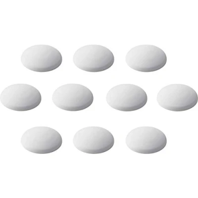 Image of Metafranc 431816 Door Buffers Diameter 40 mm Self Adhesive White Pack of 10 in Practical Set Reliable Wall Protection for Gently Opening Doors and Windows/Wall Buffers/Stop Damper
