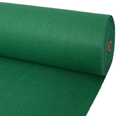 Image of vidaXL Exhibition Carpet Plain 1x12 m Green
