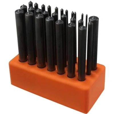 Image of NEIKO 02621A Transfer Punch Set with Premium Heat Treated Alloy Steel Punches, Hole Set, Sizes 3/32&quot; to 1/2&quot;, 28 Piece Kit