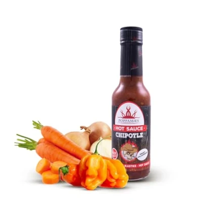 Image of Poppamies Chipotle Hot Sauce Gluten Free Lactose Vegan Spiciness: 4/10 150ml