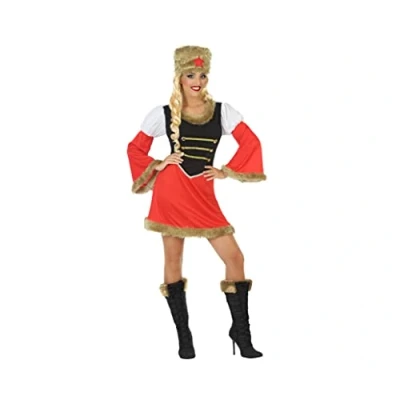 Image of Atosa 54423 Costume Russian Woman M L Red Carnival, Women
