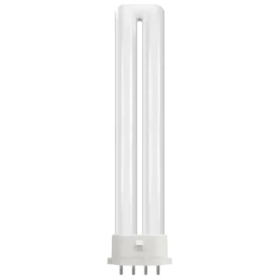 Image of Crompton Lamps LED PLS E 4.5W 2G7 Single Turn SE Type Direct to Mains (9W Equivalent) 4000K Cool White Opal 580lm 4 Pin Push Fit Light Bulb