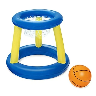 Image of Inflatable Pool Games Large Volleyball Net Basketball Hoop Floating Water Ball Game (Basketball Hoop)