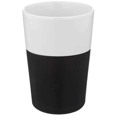 Image of Eva Solo Latte Macchiato Cup Black 360 ml 2 Pieces