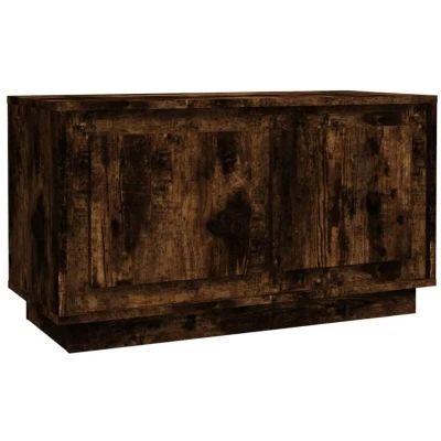 Image of vidaXL TV Cabinet Smoked Oak 80x35x45 cm Engineered Wood