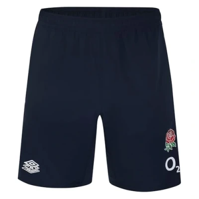 Image of Umbro Mens England Rugby Gym Shorts 2023 2024 Adults Bottoms Navy Blazer L