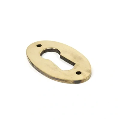 Image of From The Anvil 83818 Aged Brass Oval Escutcheon