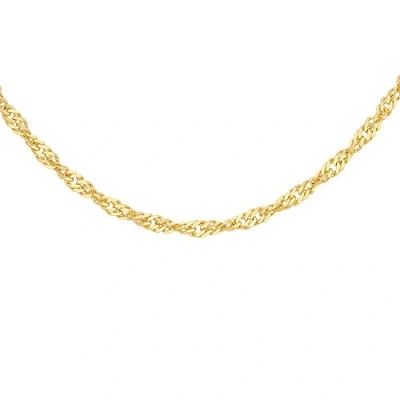 Image of Carissima Gold Women&#039;s 9 ct Yellow 1.4 mm Diamond Cut Twist Curb Chain Necklace of Length 46 cm/18 Inch
