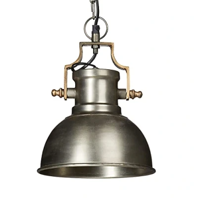 Image of 130 x 21 21cm hanging lamp with bell shaped lampshade in industrial style Pendant made of metal E27 up to 40W, anthracite
