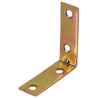 Image of Duratool D01076 Zinc Plated Corner Brace, 50 mm Length, Pack of 10
