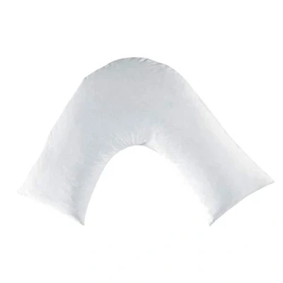 Image of ARLINENS Anti Dust Mite Nursing Pregnancy and Back Neck Support V Shaped hollow Fibre Duck Feather &amp; Bamboo Pillow For Ultimate Comfort (Hollow Pillow)