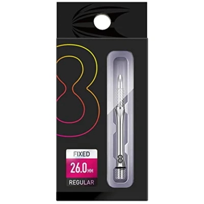 Image of Target Darts Unisex&#039;s Fixed Slim Titanium Dart Shafts Flight System, Silver, 33mm